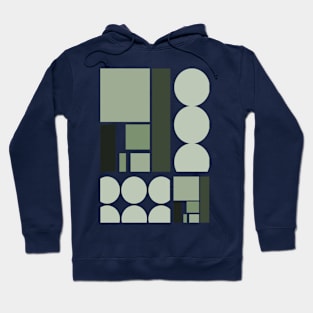 grey abstract - mondrain style with circles Hoodie